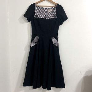Tatyana Black and White Swing Dress
